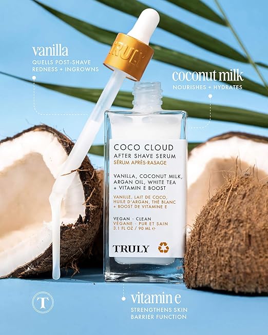 Truly Luxury After Shave Serum | Soothing &amp Hydrating Post Shave Treatment to Prevent Ingrown Hair For Smooth Irritation-Free Skin