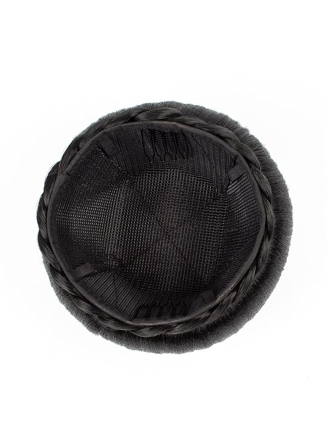 Hair Bun Pieces for Women 1 Pack Synthetic Bun Braided Ponytail Hair Extensions Women's Donut Curls Accessories for Women