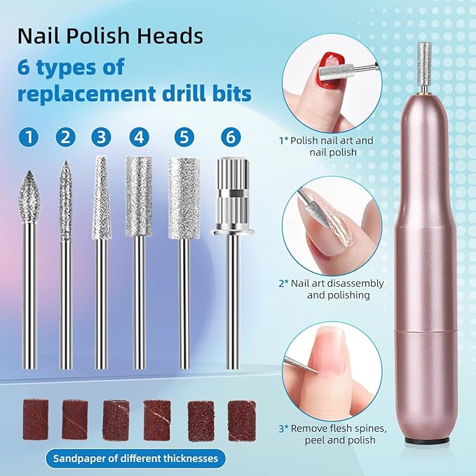 Acrylic Nail Kit with Drill Set for Beginners with Everything 12 Color Acrylic Powder Nail Decoration Tools Home Salon