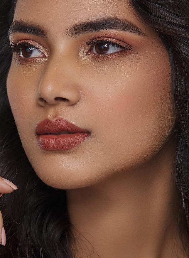 SUGAR Cosmetics Matte As Hell Crayon Lipstick With Free Sharpner Long Lasting Matte Lip Crayon - 11 Elle Woods (Brown Nude) 2.8 g