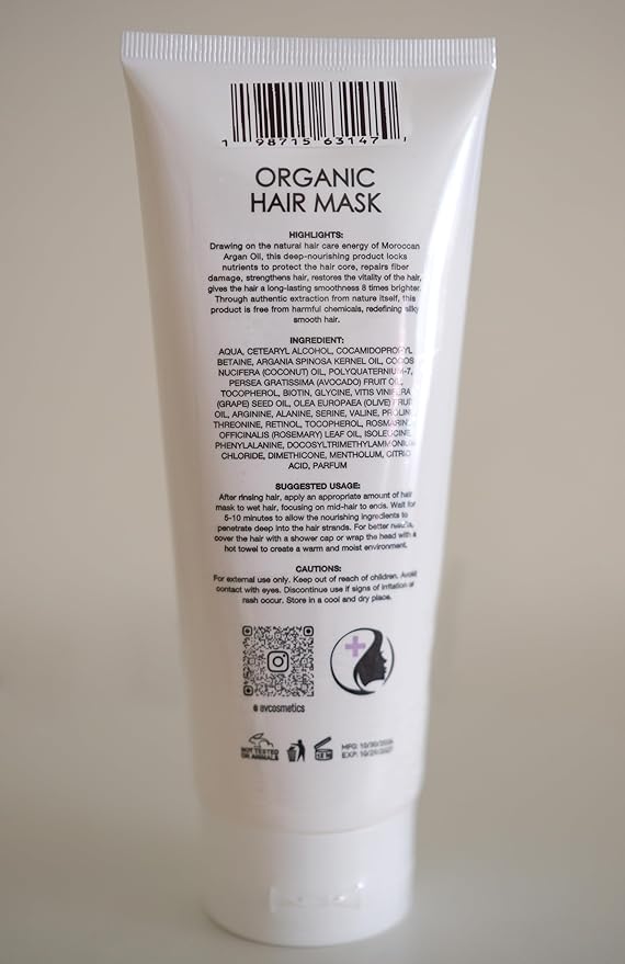 AV Organic Hair Mask with Vitamins &amp Biotin Repair Treatment 6.76 fl oz