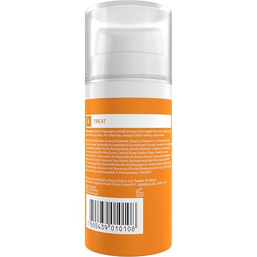 Paula's Choice C5 Super Boost Eye Cream for Dark Circles Puffy Eyes Fine Lines &amp Crow?™s Feet Eye Repair Cream with 5% Vitamin C Hyaluronic Acid &amp Peptides Fragrance Free 0.5 fl oz