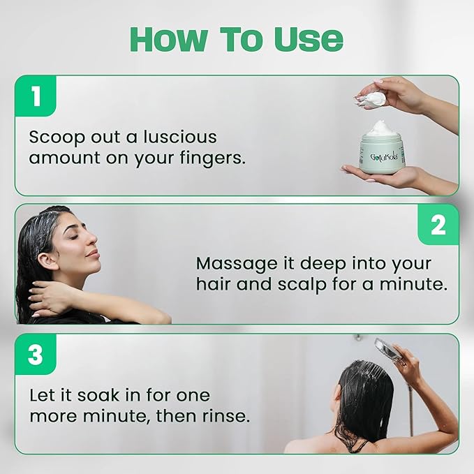 Gotukola Hair Masks Collection ? Keratin Mask 1-Minute Reviving Mask &amp Fragrance Variants for Damaged Dry &amp Color-Treated Hair (Green)