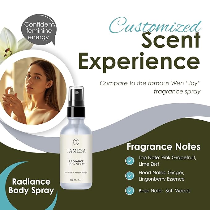 Identity Joy Fragrance Duo ? Radiance Citrus Mist + Origin Patchouli Amberwood Body Spritzer Set Long-Lasting Hydrating Clean Beauty Perfume Bundle for Women Vegan &amp Cruelty-Free