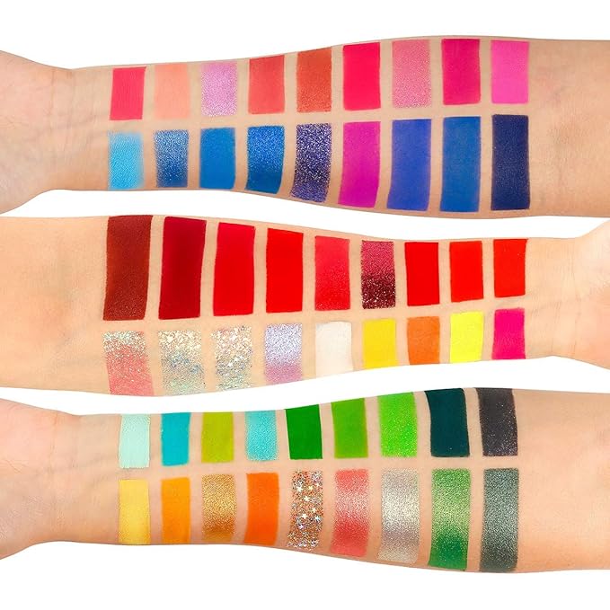 DE'LANCI Big Colorful Eyeshadow Palette Professional 54 Color Board Eye Shadow Bright Neon Glitter Matte Shimmer Makeup Pallet Highly Pigmented Powder EyeShadow for Women Girl Halloween Christmas Gift