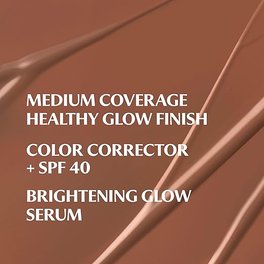 IT Cosmetics CC+ Nude Glow - Medium Coverage Foundation with SPF 40 &amp Brightening Glow Serum Lightweight Skin Tint 2% Niacinamide + Hyaluronic Acid Up to 24H Hydration Normal/Dry Skin - 1.08 f