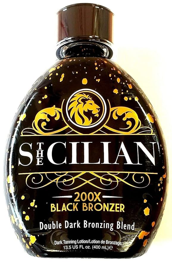 The Sicilian 200X Black Bronzer Dark Tanning Lotion Indoor Tanning Beds &amp Outdoor Bronzing Sun Tan Lotion