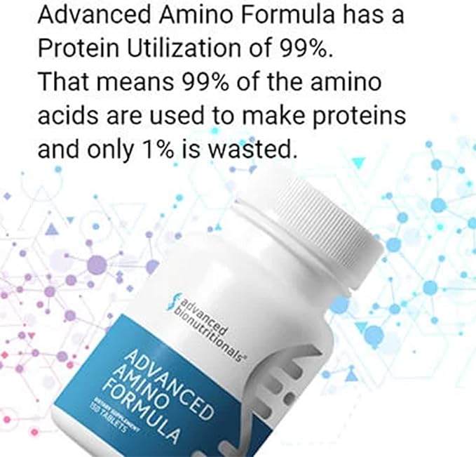 Advanced Bionutritionals ? Advanced Amino Formula Tablets Amino Acid Supplement Build Muscle Post Workout Recovery Energy Stamina Non-GMO Gluten Free Dairy Free Vegan (150 Tablets)