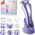 3.0 Women Face Epilator 7-in-1 Rechargeable Facial Hair Remover with LED Battery Display Facial Shaver for Face Eyebrow Nose Trimmer