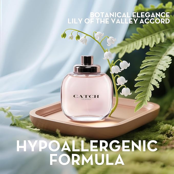 Catch Couple Set Perfume for Women/Men Eau De Parfum - Amber Floral Jasmine Bourbon Vanilla &amp Woods Oriental-Floral Cologne with a Modern Twist Elegant 100ml Bottle for Best Gift