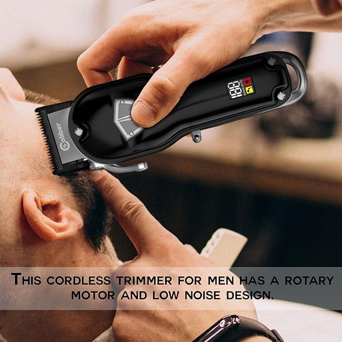 .44 Magnum FMJ Cordless Clipper Kit - Professional Clippers for Hair Beard and Mustache - Rechargeable Grooming Electric Razor for Men - With Grips Oil Cleaning Brush &amp Comb Guards