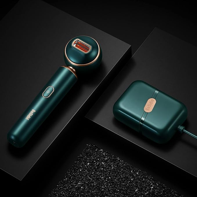 BoSidin IPL Laser Hair Removal - Bikini Laser Hair Removal for Women Hair Removal Device for Face &amp Legs Full Body Use Green