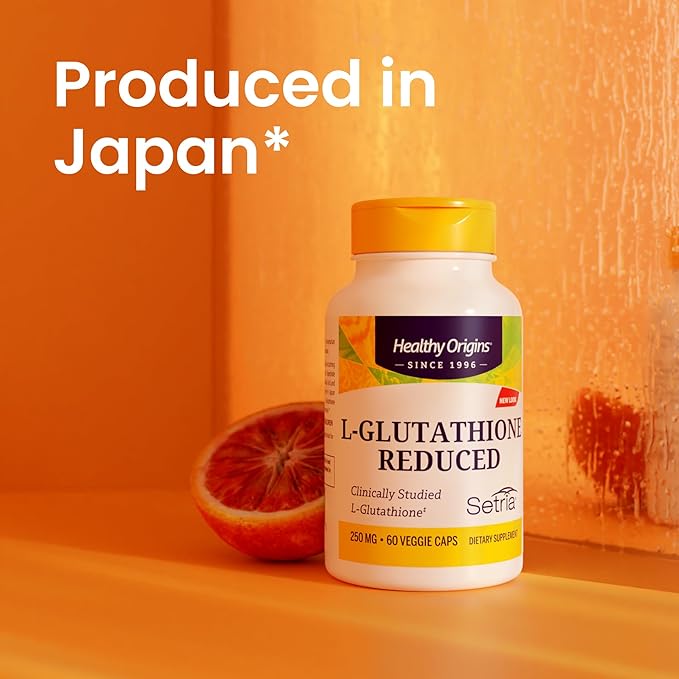 Healthy Origins L-Glutathione 250 mg (Setria Non-GMO Gluten Free Antioxidant Immune Support Skin Support) 150 Veggie Caps