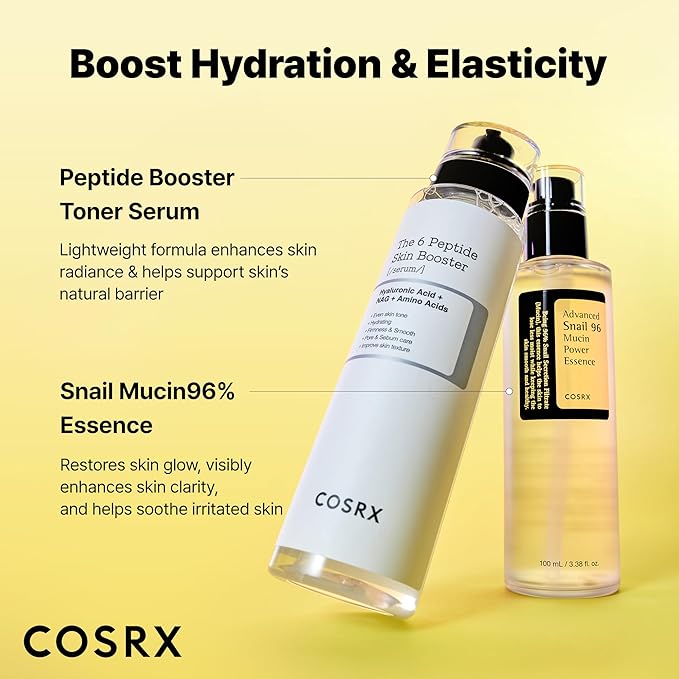 COSRX Snail Mucin 96% Peptide Booster Set - Amazon Exclusive - Korean Skin Care Gift Sets Skin Care Sets for Women Advanced Snail Mucin Serum Face Serum Stocking Stuffers for Women