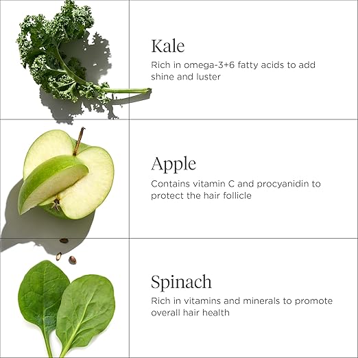 Briogeo Superfoods Kale + Apple Replenishing Conditioner Supports Healthy Balanced Hair and Scalp Conditioner for All Hair Types and Textures Enhances Shine Vegan Cruelty-Free
