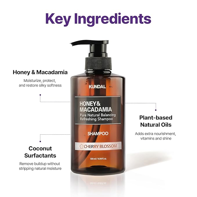 KUNDAL Korean Shampoo and Conditioner Set [Pink Grapefruit] Salon-quality Long Lasting Scent Moisturizing Sulfate-Free Argan &amp Macadamia Oil Korean Hair care 16.9 fl oz each Stocking Stuffe