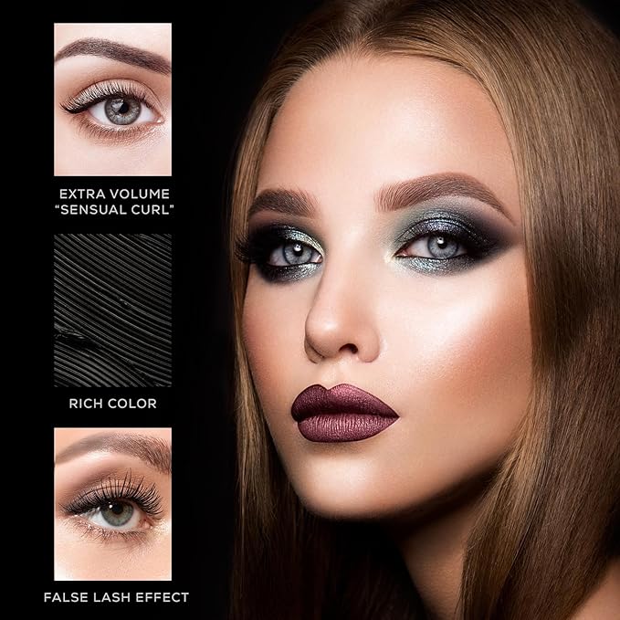 Radiant Professional Lengthening Mascara with silicone brush ? Smudge-Proof Curl Mascara Volume and Length for Sensitive Eyes Cruelty Free Ideal for Mature &amp Young Women 0.43 oz (01 Black)