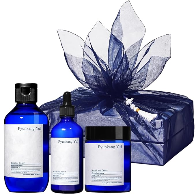 [PKY] Pyunkang Yul Basic Line Skincare Gift Set Holiday Essentials for Moisturizing &amp Nourishing Toner Serum &amp Face Cream Ideal for Gifting (3-Item Set)