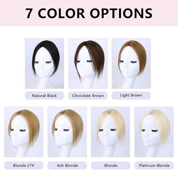 G&ampT Clip in Bangs - 100% Human Hair French Bangs Clip on Hair Pieces for Women Girls Fake Bangs Clip in Hair Extensions Human Hair Wiglets Hairpieces for Thinning Hair 10 Inch (Natural Black)