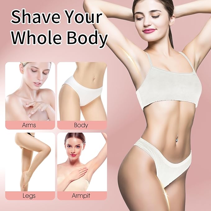 Electric Razors for Women 5 in 1 Painless Rechargeable Dusk Shaver Womens Women's Shavers Everything Lady Leg/Bikini/Face Hair Removal Products Female Wet Dry Shaving Machine