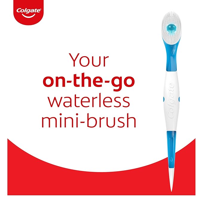 Colgate Max Fresh Wisp Disposable Mini Travel Toothbrushes Peppermint 24 Count (Pack of 4)