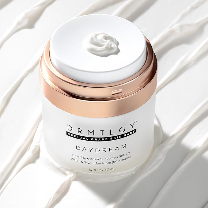 DRMTLGY Day Dream Sunscreen &amp Face Moisturizer SPF 40 ? Water &amp Sweat-Resistant Sunscreen for Sensitive Skin ? UVA/UVB Protection Skin Care &amp Makeup Friendly