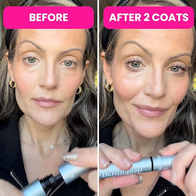 Prime Prometics PrimeLash Mascara for Older Women ? Volumizing Incredible Length in 2 Coats ? Long-Stay Zero Clumps Hypoallergenic (Blue)