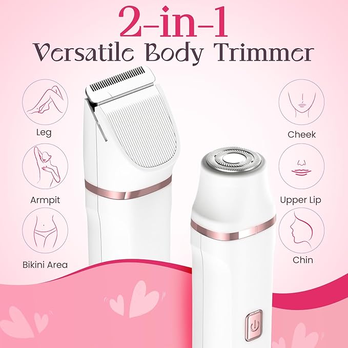 Pubic Hair Trimmer for Women White