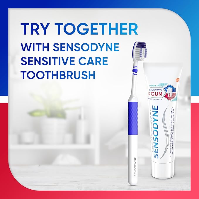 Sensodyne Sensitivity &amp Gum Sensitive Toothpaste for Gingivitis Sensitive Teeth Treatment Clean &amp Fresh - 3.4 oz (pack of 4)