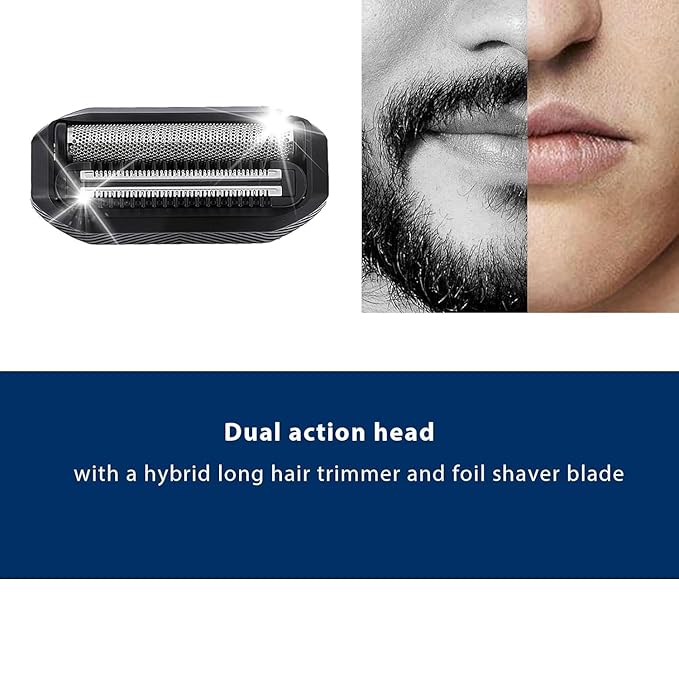 Pro Head Shaver Replacement Blades Compatible with MANSCAPED The HandymanLong Hair Leveler and Foil Blades for Portable Men's Travel Facial Hair Comb (2 pack)