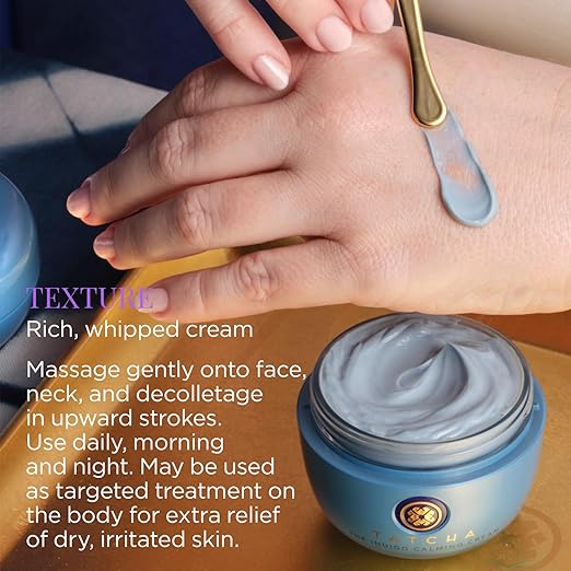 TATCHA Indigo Calming Cream | Face Moisturizing Cream for Eczema &amp Redness | 50ml / 1.7 oz