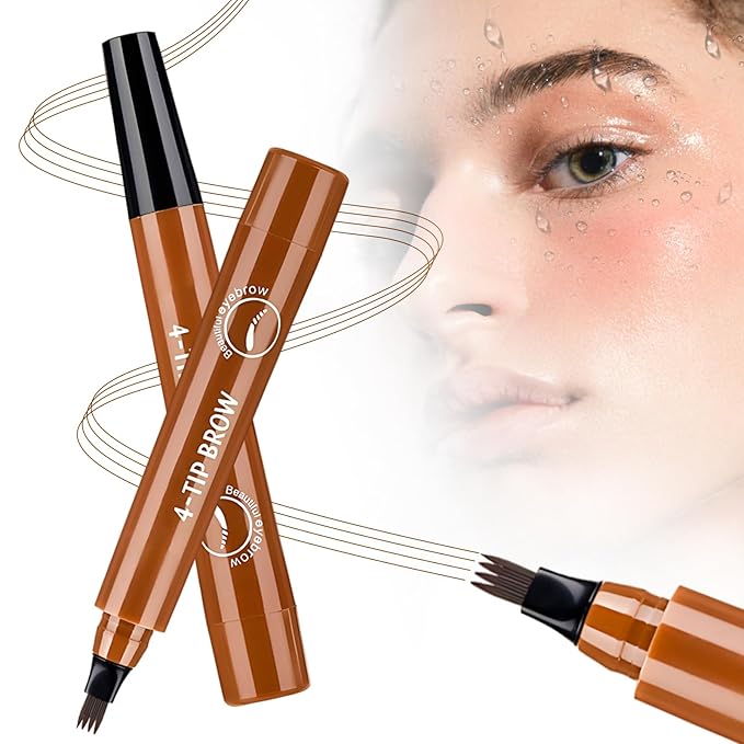 Microblading Eyebrow Pencil 2025 Upgraded 3D Waterproof Eyebrow Pen Fine Tip Long Lasting Brow Pen for Natural Brows Eye Brow Pencils for Women (Light Brown)