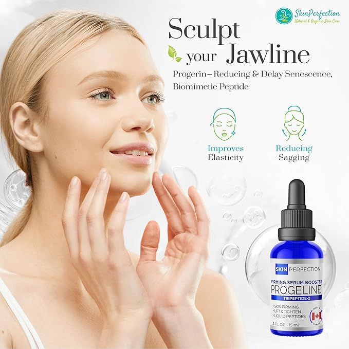 Skin Perfection Firming Serum Booster with Progeline Peptide Repair Serum Neck and Face Progeline Cream Upgrade Trifluoroacetyl Tripeptide-2 Anti-aging Diy .5 Fl Oz