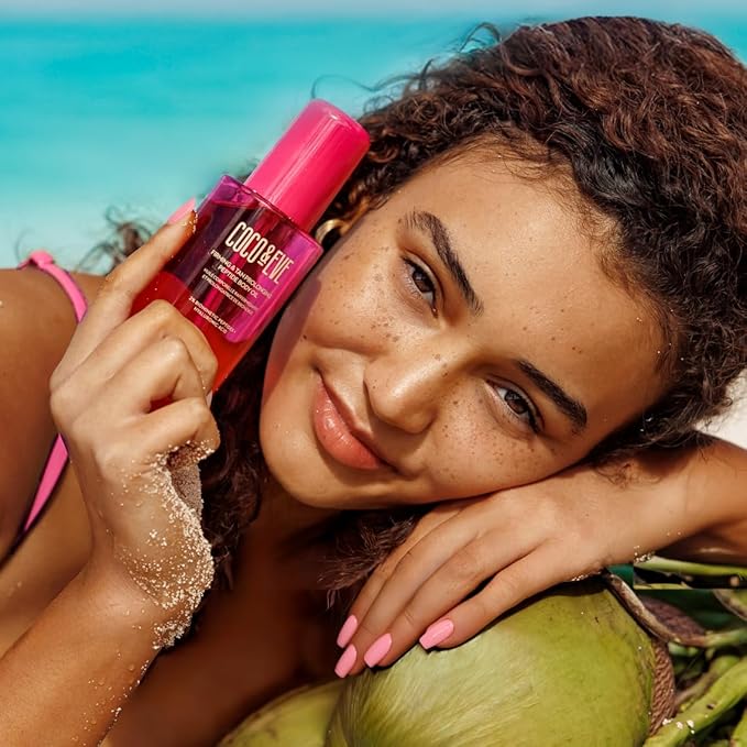 Coco &amp Eve Firming &amp Tan Prolonging Peptide Body Oil. Up to 28 Days Natural Tan Extender. After Sun Care with Tropical Oils Vitamins C &amp E for Nourished Glowy &amp Visibly Firmer Skin.