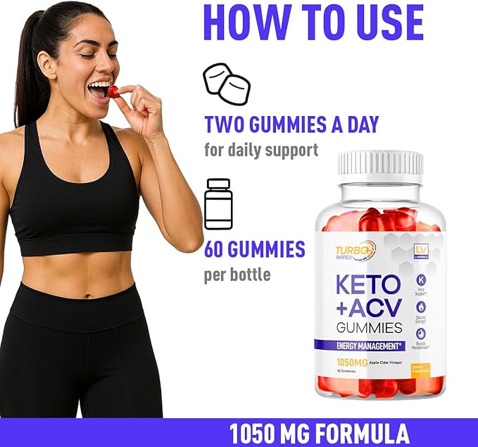 (2 Pack) Turbo Ripped Keto Weight Loss ACV Gummies Turbo Ripped Keto ACV Gummies Turbo Ripped Gummies TurboRipped Keto ACV Apple Cider Vinegar Advanced Multivitamin Healthy s Gummys 2 Months