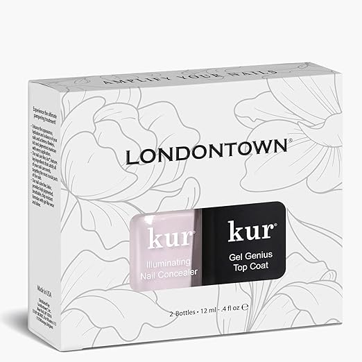 LONDONTOWN kur Nail Conceal &amp Go Duo Set Includes Nail Illuminating Concealer &amp Gel Genius Top Coat 2 Piece Set 0.4 Fl Oz