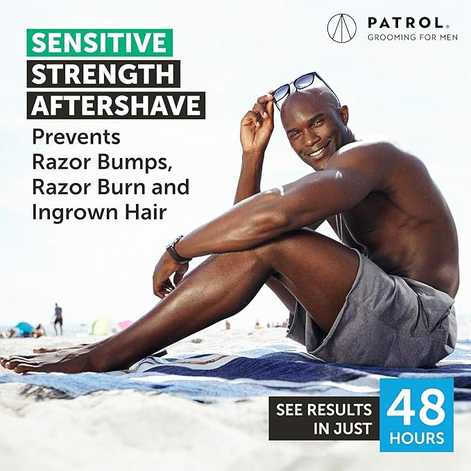 Bump Patrol Sensitive Strength Aftershave Formula - Gentle After Shave Solution Eliminates Razor Bumps and Ingrown Hairs - 2 Ounces 2 Pack