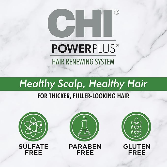 CHI PowerPlus Revitalizing Hair Treatment Relieves Tightness &amp Dryness Made With Botanicals &amp Vitamins to Nourish Balance &amp Stimulate Scalp 3 Oz