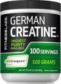 Fitness Labs German Creatine Monohydrate Powder | 500 Grams | Creapure Fitness Supplement | 100 Servings