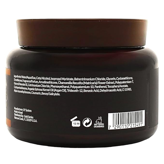 Gold Series Deep Conditioning Hair Mask - Moisturizing Treatment with Argan Oil for Dry Damaged Hair Volumizing Conditione (18.6 Oz)