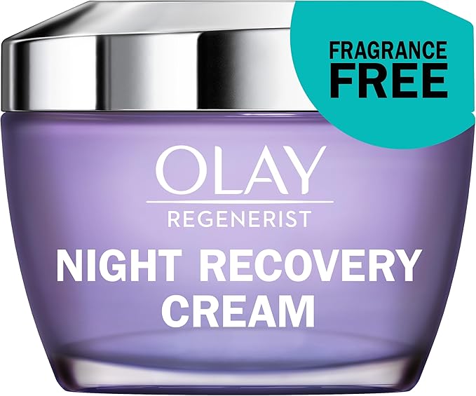 Olay Face Moisturizer Anti-Aging Night Cream for Women - Fragrance-Free Skin Care Instant Hydration Anti-Wrinkle Reduces Fine Lines Exfoliates Smooths Texture - Niacinamide Amino Pepitde 1.7Oz