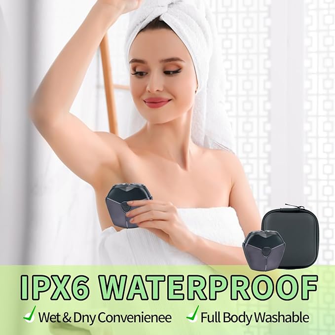 Electric Razors for WomenRechargeable Bikini &amp Face Shaver with Travel LockType-C Fast ChargeWaterproof Wet/Dry Remover for Removing Face/Arms/Legs (Black)