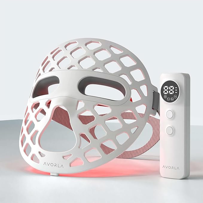 Beauty LED mask ? Red Light &amp Infrared Light Therapy Face Mask for Wrinkles ? Blue Light for Acne ? Multi-wavelength for Skincare ? Rechargeable for Home Use and Travel