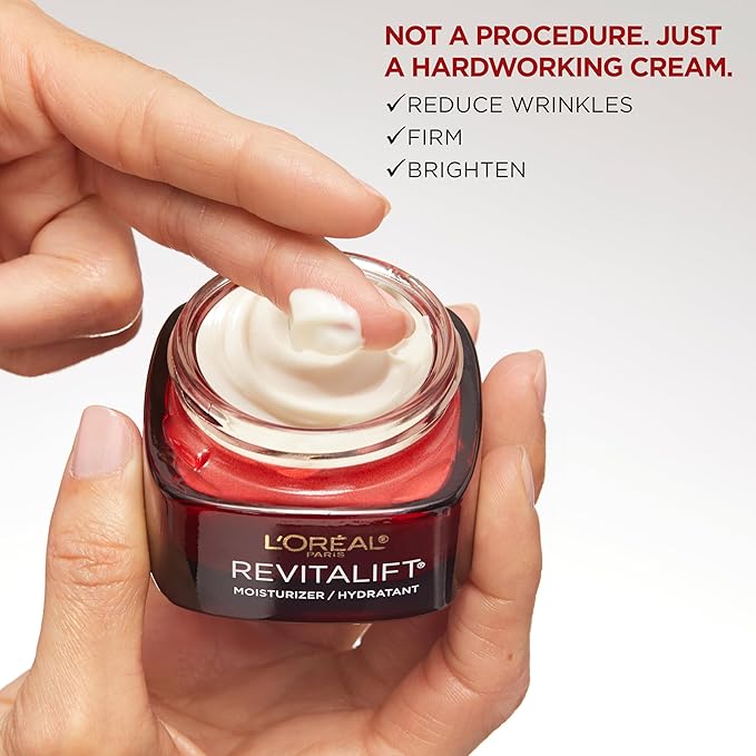 L'Oreal Paris Revitalift Triple Power Anti-Aging Face Moisturizer Pro Retinol Hyaluronic Acid &amp Vitamin C to Reduce Wrinkles Firm &amp Brighten Skin 1.7 Oz