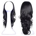 Onedor 23 Curly Hair Women Ladies 3/4 Half Wig Premium Japanese Synthetic Fibers Wigs with Secured Mesh Head Cap (R1)