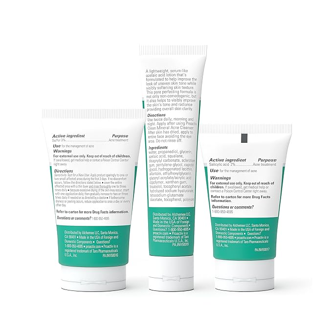Proactiv Clean 3 Step Acne Routine w/ Pimple Patches- Sulfur Acne Treatment Cleanser Azelaic Acid Serum and Facial Moisturizer for Sensitive Acne-Prone Skin- 30 Day Acne Kit with Pimple Patches