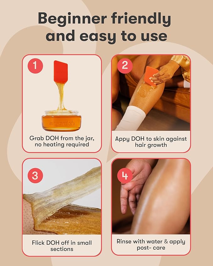 Sugardoh Sugar Waxing Kit for Women As Seen On Shark Tank (Vintage Kit Medium) - Face Arms &amp Legs - Sugar Wax Hair Removal - Sugaring Tiktok Products - Bikini Wax Kit for Women - Sugaring Kit