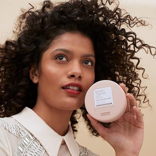 Alfaparf Milano Lisse Design Keratin Therapy Rehydrating Hair Mask - Post Keratin Treatment Deep Conditioning Hair Mask for Frizz Control &amp Moisture Retention - Dry Hair Treatment (6.7 oz)