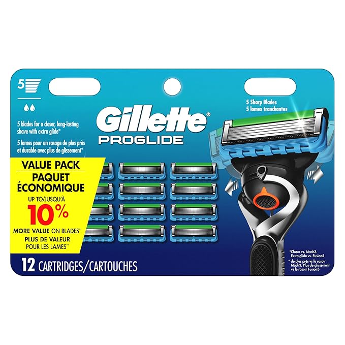 Gillette Fusion5 ProGlide Men's Razor Blade Refills 12 Count Mens Blades