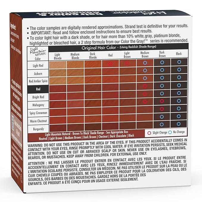 Light Mountain Henna Hair Color &amp Conditioner - Red Hair Dye for Men/Women Organic Henna Leaf Powder and Botanicals Chemical-Free Semi-Permanent Hair Color 4 Oz (Pack of 3)